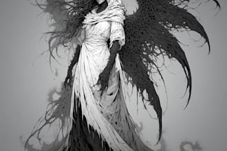 create dark art illustration
