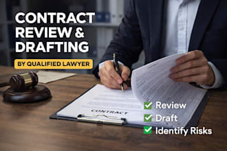 draft or review your contract as a qualified lawyer