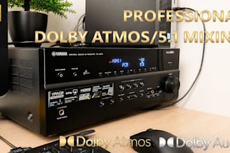 mix your music or short film in dolby atmos, 5,1 and 7,1