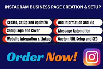 create and setup instagram business page with logo