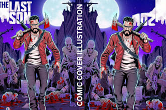 draw comic book comic cover art comic character illustration comic cover artist