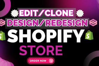 shopify redesign revamp shopify website design shopify store design edit shopify