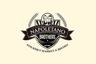 design mascot logo for brothers gourmet bistro market