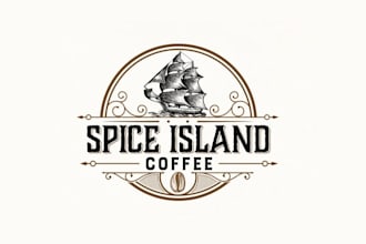 design famous unique logo for spice island coffee