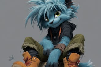 make your fursona or sfw furry art