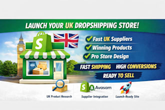 build a high converting shopify dropshipping store with fast UK suppliers