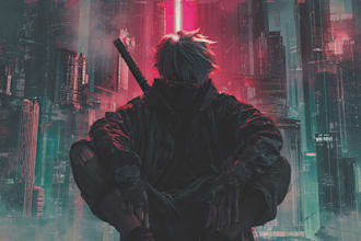 design a stunning anime album cover art
