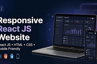 build a responsive react js frontend website