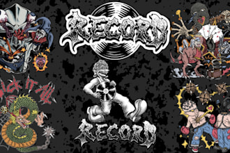 make a brand or band merch design