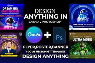 design social media posts in canva and photoshop