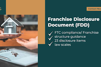 draft a complete franchise disclosure document and franchise agreement