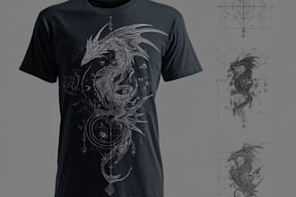 create a custom illustrated t shirt design for you