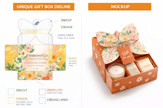 create packaging dielines  for your product