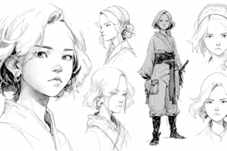 draw character design in sketch