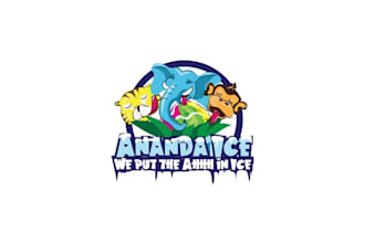 design a fun super logo for ice tropical shaved ice business