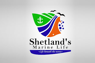 design awesome modern logo for shetlands marine life