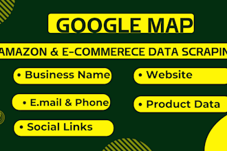 do scrape data from google maps, amazon, shopify, and etsy