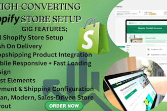 setup shopify store cash on delivery ecommerce dropshipping store landing page