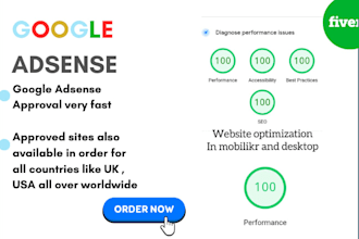 deliver adsense approved website with domain and live ads