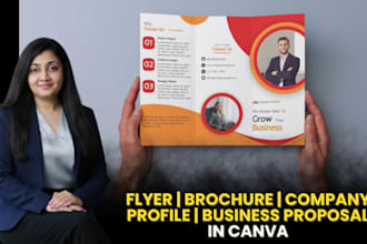 create editable canva template for flyer, brochure and company profile