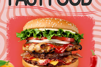 design food poster, flyer, food brochure, restaurant menu