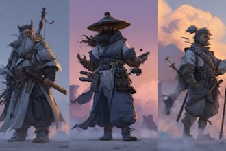 draw a realistic character concept art