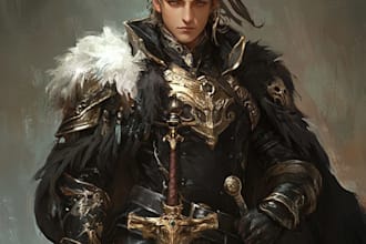 create a fantasy game character art