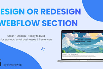 add or redesign clean webflow section