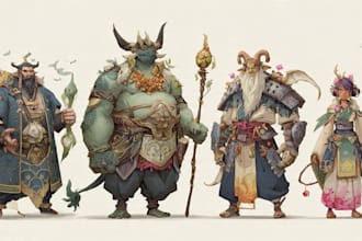 make fantasy character art and unique fantasy character