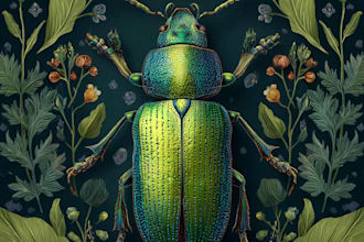 design an animal and botanical illustration
