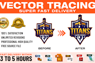 vectorize image, recreate logo and convert png to vector svg, ai, eps