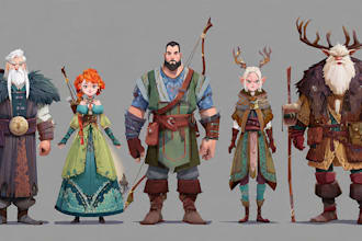 design unique and high quality gaming characters for game