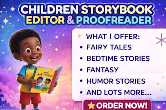 proofread and edit your children storybook kids storybook ebook  amazon KDP