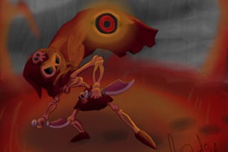 draw custom 2d anime cartoon or dandd character illustrations