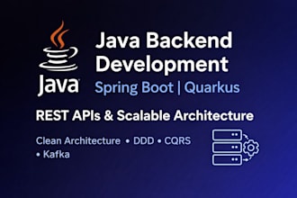 develop a java springboot or quarkus rest API backend, monolith or microservices