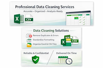 clean, split, merge and csv data of excel file