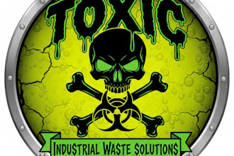 design a bold and edgy toxic logo for your brand