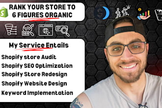 do shopify store audit, improve shopify SEO shopify website design and redesign