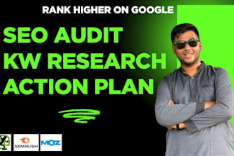 do keyword research, website seo audit and competitor analysis with action plan