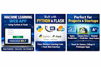 build a python machine learning web application using flask