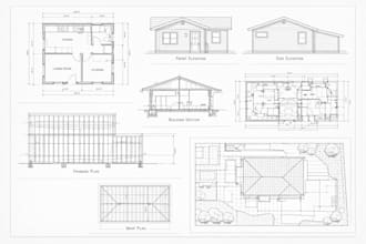 architect of city permit blueprints adu, mep, framing plan construction drawing