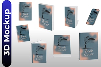 create a 3d book mockup
