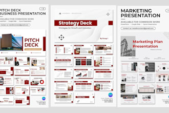 design a powerpoint presentation and sales pitch deck template