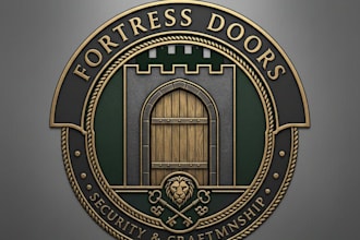 design a professional and modern door company logo for your brand