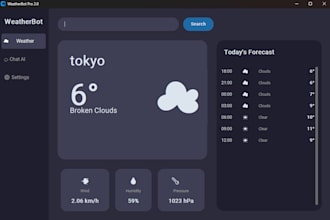 build a modern python weather chatbot with gui and voice