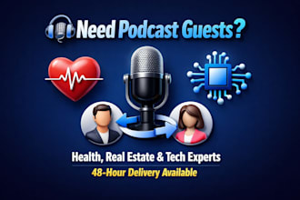 connect your podcast with expert guests in health, tech and real estate