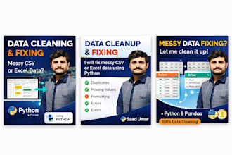 clean and fix messy CSV or excel data using python