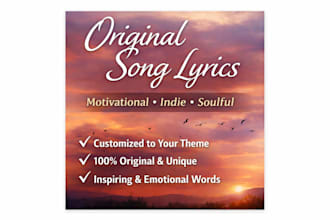 write original motivational song lyrics in english