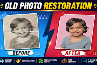 do old photo restoration and colorize damaged photos