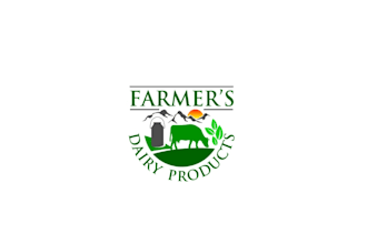 design dairy, farm, milk, livestock, agriculture, cow, fresh and organic logo